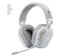 Redragon H868 - Auriculares inalámbricos RGB para juegos de 3 modos, sonido envolvente 7.1, controladores de 40 mm, almohadillas de espuma de cuero, micrófono con cancelación de ruido, auriculares