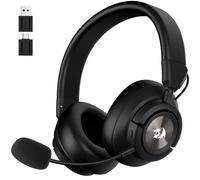 Redragon H889 4-en-1 Auriculares Gaming Inalámbricos (2,4G/BT/USB/3,5 mm), Batería 51h, Uso Mientras Carga, Audio Espacial 7.1, Controladores 53mm, Micrófono Desmontable, Compatible PC PS5 NS Móvil