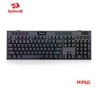 Redragon Horus K618 RGB compatible con Bluetooth 5,0 inalámbrico USB 2,4G 3 Modo teclado mecánico para juegos 104 teclas ordenador