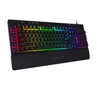 Redragon K512 RGB Teclado de Membrana retroiluminada para Juegos con Teclas Multimedia, Interruptor Lineal de sensación mecánica, 6 Teclas Macro adicionales a Bordo, US Layout
