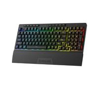 Redragon K515 PRO Shiva RGB - Teclado inalámbrico de membrana para videojuegos, teclado mecánico de 98 teclas con interruptor lineal, teclas macro y multimedia integradas, reposamuñecas desmontables