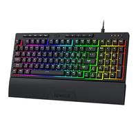 Redragon K515 Shiva Clavier de jeu à Membrane RVB, 98 Touches, toucher mécanique Avec interrupteur linéaire, Touches Macro et multimédias intégrées, Repose-poignet Amovible, US Layout