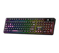 Redragon K526 Pro Teclado Inalámbrico RGB Pantalla LED 104 Teclas | Perilla Control Retroiluminación Interruptor Lineal Suave Tacto Mecánico Multi Dispositivos