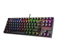 Redragon Teclado para Juegos Mecánico RGB LED Iluminado K552 KUMARA 87 Teclas Teclado Mecánico Interruptor Azul para PC Gaming Diseño Compacto De Metal ABS (Diseño QWERTY US - Iluminación RGB)