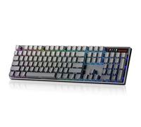 Redragon K556 PRO - Teclado inalámbrico RGB para juegos de 104 teclas, teclado mecánico de aluminio trimodo con capas de amortiguación de ruido, enchufe RGB orientado al sur de intercambio en caliente