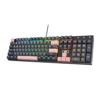 Redragon K556 SE Teclado para Juegos con Cable, Teclado mecánico de Intercambio en Caliente de 104 Teclas con Base de Aluminio Original, Enchufe Mejorado, Kit de amortiguación de Ruido, US Layout