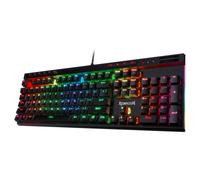 Redragon K580 VATA RGB 104 teclas LED USB retroiluminado mecánico para juegos retroiluminación con cable teclado de ordenador Anti-ghosting con tecla Macro Negro