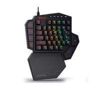 Redragon K585 DITI con cable para juegos mecánicos RGB con una sola mano, 42 teclas, teclado con reposamuñecas intercambiable en caliente para juegos tipo C