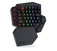 Redragon K585 DITI - Teclado mecánico inalámbrico de una Mano, 42 Teclas 2,4 GHz RGB 40% Interruptor de Juego con 7 Teclas Macro integradas, Soporte de muñeca extraíble, batería 3000 mAh, US Layout