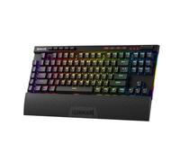 Redragon K587 PRO TKL RGB Teclado mecánico inalámbrico para juegos de 87 teclas, reposamuñecas desmontable, interruptores rojos lineales intercambiables en caliente