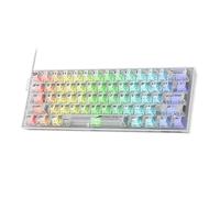 Redragon K617 60% teclado para juegos RGB con cable, teclado mecánico completamente transparente de 61 teclas, software Pro compatible, interruptor personalizado translúcido