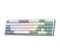 Redragon K628 Pollux 75% Teclado RGB para juegos con cable, 78 teclas, teclado mecánico compacto intercambiable en caliente con base intercambiable en caliente 100%, PCB montado en placa de, US LAYOUT