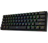 Redragon K630 Dragonborn 60% Teclado para Juegos RGB con Cable, Teclado mecánico Compacto de 61 Teclas con Interruptor Rojo Lineal, Soporte de Controlador Profesional, Negro, US Layout