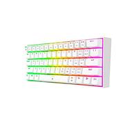 Redragon K630 Dragonborn Blanco - Teclado Mecánico Gaming 60% - Compacto - 61 Teclas - Teclado Gamer TKL para Juegos - Interruptores Marrones - Iluminación RGB