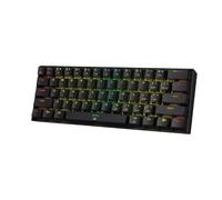 Redragon K630 Dragonborn Teclado para juegos RGB con cable 60% intercambiable en caliente, teclado mecánico compacto de 61 teclas