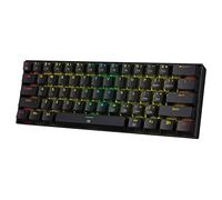 Redragon K630 Dragonborn - Teclado para juegos RGB con cable 60%, teclado mecánico compacto de 61 teclas con interruptor rojo lineal, soporte para controlador profesional, color negro
