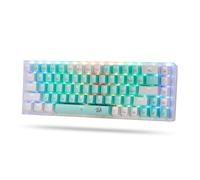 Redragon K631 PRO WT Teclado para juegos RGB inalámbrico de 3 modos 65% intercambiable en caliente, interruptor lineal silencioso personalizado Verde