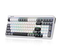 Redragon K656 Pro - Teclado inalámbrico RGB para Juegos de 3 Modos, Teclado mecánico de 100 Teclas con Enchufe Intercambiable en Caliente, 3 Capas de amortiguación de Ruido, Teclas Redondas PBT e