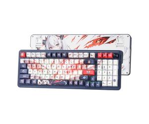 Redragon K686 Pro Teclado para Juegos RGB de 98 Teclas Sello inalámbrico Teclado mecánico de Anime con 3 Modos Enchufe de Intercambio en Caliente Control de Perilla giratoria dedicado, US Layout
