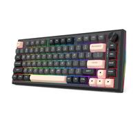Redragon K687 PRO - Teclado inalámbrico CNC para juegos, teclado mecánico de 81 teclas con placa de aluminio CNC de alta calidad, perilla de fácil control, amortiguación de ruido de 5 capas