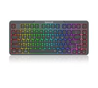 Redragon K706 Pro Clavier de jeu RVB Sans Fil Gasket 75%, 3 Modes, 82 Touches, Clavier mécanique Compact Avec Carte Ultra-Plate, interrupteur Rouge linéaire plat et système Dual Win/Mac, US Layout