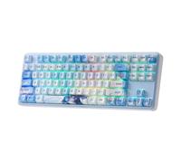Redragon K707 PRO SE 80% Junta inalámbrica RGB 3 modos 87 teclas Teclado mecánico intercambiable en caliente para juegos, interruptor Mint Mambo