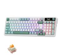 Redragon K719 PRO QWERTZ Teclado inalámbrico Gasket Gaming 96% disposición | Hot-Swap Yolk - Interruptor lineal con pantalla TFT, soporte GIF, botón giratorio USB-C / BT / 2,4 GHz