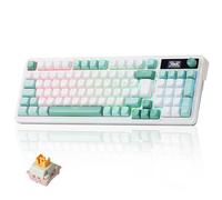 Redragon K719 Pro Teclado mecánico inalámbrico Tri-Mode AZERTY, 96 Teclas Pantalla TFT de 1.14" Rueda Gasket 5 Capas Anti-Bruit, Interruptor Yolk Lineal Pre-Lubricado, Hot-Swap RGB