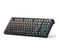 Redragon K729 Pro Teclado para Juegos RGB con Junta inalámbrica 80%, TKL de 3 Modos, Control de Perilla, Teclas PBT degradadas, Enchufe orientado al Sur, US Layout