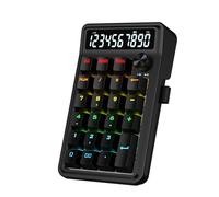 Redragon K733 PRO - Almohadilla numérica RGB con junta inalámbrica, teclado numérico mecánico de 22 teclas con modos de PC y cálculo, pantalla de calculadora de 10 dígitos, control de perilla