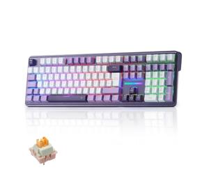 Redragon K745 PRO QWERTZ Teclado inalámbrico Gasket RGB Gaming | 100% disposición Hot-Swap 4 teclas de acceso rápido adicionales USB-C / BT / 2,4 GHz 5 capas de reducción de ruido PBT