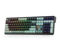 Redragon K745 PRO - Teclado inalámbrico RGB para juegos, teclado mecánico de 108 teclas con 4 teclas de acceso rápido adicionales, enchufe de intercambio en caliente, amortiguación de ruido de 5 capas