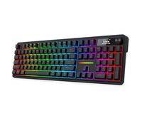Redragon K762 Wireless Gasket Gaming Teclado Hype Display & Drehknopf, 104 Tasten Mechanische Tastatur, 1.14'' TFT Info-Display, 5 Layer Geräuschdämpfung, Runde PBT Keyappen, Linearschalter