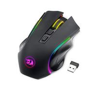 Redragon M602 Griffin RGB - Ratón inalámbrico para juegos con cable, retroiluminación de espectro RGB, 7 botones programables, hasta 7200 DPI para jugadores de PC con Windows, color negro