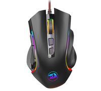 Redragon M602A RGB Ratón para Juegos 3000 dpi con USB Cable NEMEANLION, 7 Botones, Retroiluminación LED de 7 Colores para PC Games (Negro)