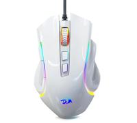 Redragon M602A RGB Ratón para Juegos 3000 dpi con USB Cable NEMEANLION, 7 Botones, Retroiluminación LED de 7 Colores para PC Games (Blanco)