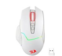 Redragon M690 PRO - Ratón inalámbrico para videojuegos (8000 ppp, 8000 ppp, con botón de disparo rápido, 8 botones macro, diseño ergonómico, para PC, Mac/portátil), color blanco