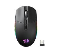 Redragon M719 - Ratón óptico inalámbrico para juegos, 7 botones programables, retroiluminación RGB, 10.000 DPI, mouse ergonómico para juegos de computadora con botón de disparo