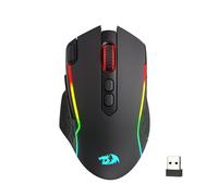 Redragon M810 MAX - Ratón inalámbrico para juegos, mouse RGB de 3 modos de 12000 DPI con tecla de disparo rápido, 8 botones macro, capacidad de energía fiable de 45 horas y retroiluminación RGB para
