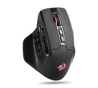 Redragon M811 Pro Wireless MMO Gaming Ratón, 15 teclas programables, ratón RGB gamer, 10 teclas macro laterales, software compatible con asignaciones de teclado y retroiluminación