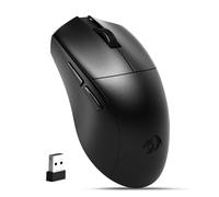 Redragon M821-AIR - Ratón inalámbrico para juegos, trimodo, 2.4 G/USB C con cable/Bluetooth, para PC, portátil, Mac, Windows, ligero, hasta 128000 DPI ajustable, 7 botones macro programables, color