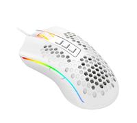 Redragon m988-rgb storm elite white, mouse optico honeycomb blanco