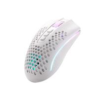 Redragon Mouse Gamer Storm Pro M808w-ks Blanco Wireless, Forma de Panal RGB, Inalámbrico 2.4 GHz Dongle USB/Cableado USB, 16,000 dpi - 8 Botones programables