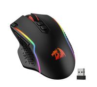 Redragon-ratón inalámbrico M810 Pro para juegos, Mouse con cable de 10000 DPI, con tecla de disparo rápido, 8 Botones Macro, negro/blanco BLANCO