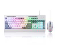 Redragon S151 - Combo de teclado y mouse para juegos, teclado de membrana RGB K525 de 104 teclas y mouse para juegos M616 con cable de 10000 DPI