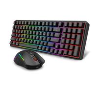 Redragon S162 Combinación de teclado y ratón inalámbrico para juegos de 3 modos, 99 teclas K744 RGB y 8000 DPI M693 para juegos