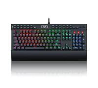 Redragon Teclado K550 RGB para Juegos, 104 Teclas + 12 Teclas Macro G, Teclado mecánico con Cable con Enchufe de Intercambio en Caliente, Interruptor Morado con Clic Personalizado, USB, US Layout