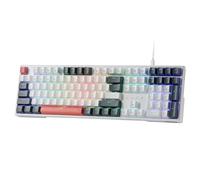 Redragon Teclado mecánico K668 RGB para Juegos, Teclado mecánico con Cable de 108 Teclas con 4 Teclas de Acceso rápido adicionales, espumas absorbentes de Sonido, Enchufe Intercambiable, US Layout