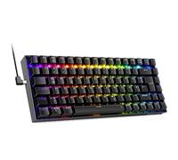 Redragon Teclado mecánico para gaming, RGB 75% teclado mecánico con interruptores lineales rojos intercambiables, 85 teclas, programable QWERTZ disposición Tastaur K629