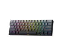 Redragon-teclado para juegos de gatillo rápido K617, 60%, 61 teclas, con cable, mecánico, 8K Hz, ratón de sondeo, interruptor magnético dedicado, gris brumoso Grey